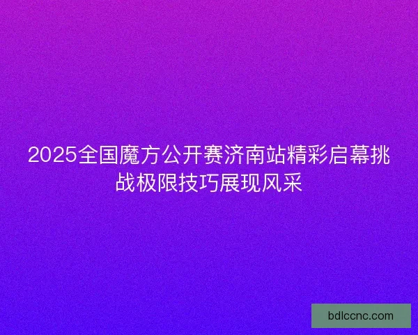 2025全国魔方公开赛济南站精彩启幕挑战极限技巧展现风采